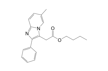 2-(6-methyl-2-phenyl-3-imidazo[1,2-a]pyridinyl)acetic acid butyl ester