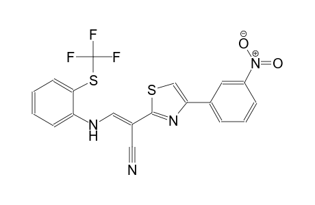 (2E)-2-[4-(3-nitrophenyl)-1,3-thiazol-2-yl]-3-{2-[(trifluoromethyl)sulfanyl]anilino}-2-propenenitrile