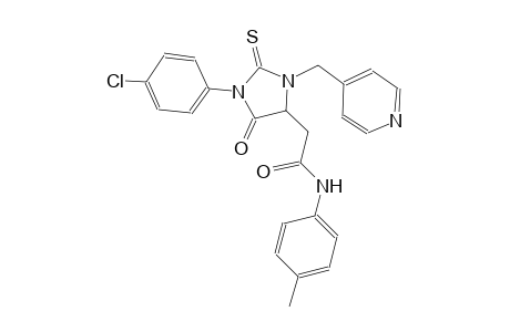 2-[1-(4-chlorophenyl)-5-oxo-3-(4-pyridinylmethyl)-2-thioxo-4-imidazolidinyl]-N-(4-methylphenyl)acetamide