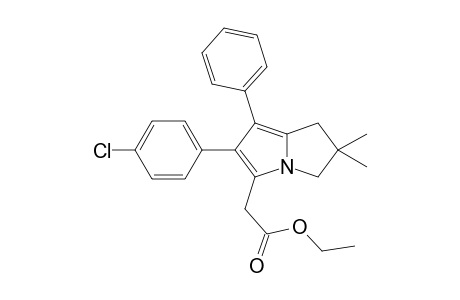 2-[2-(4-chlorophenyl)-6,6-dimethyl-1-phenyl-5,7-dihydropyrrolizin-3-yl]acetic acid ethyl ester