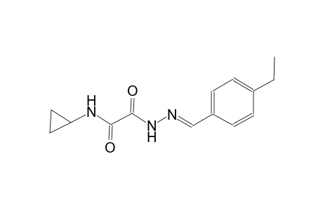 N-cyclopropyl-2-[(2E)-2-(4-ethylbenzylidene)hydrazino]-2-oxoacetamide