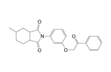1H-isoindole-1,3(2H)-dione, hexahydro-5-methyl-2-[3-(2-oxo-2-phenylethoxy)phenyl]-