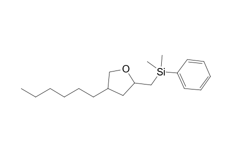 2-[(Phenyldimethylsilyl)methyl]-4-hexyltetrahydrofuran