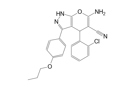 6-amino-4-(2-chlorophenyl)-3-(4-propoxyphenyl)-1,4-dihydropyrano[2,3-c]pyrazole-5-carbonitrile