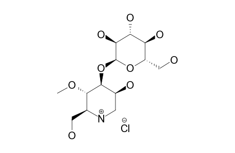 1,5-DIDEOXY-3-O-(ALPHA-D-GLUCOPYRANOSYL)-1,5-IMINO-4-O-METHYL-D-MANNITOL-HYDROCHLORIDE