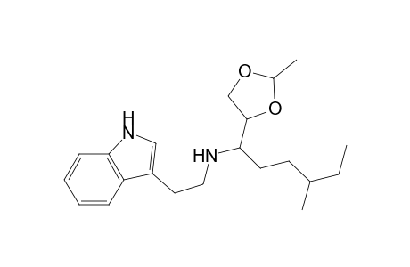 3-[4-(1,1-ethylenedioxyethyl)-7-methyl-3-azanonyl]indole
