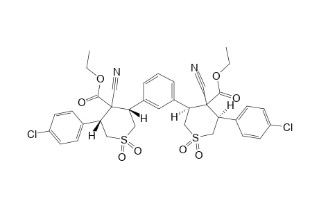ETHYL-3,3'-(1,3-PHENYLENE)-BIS-[5-(4-CHLOROPHENYL)-4-CYANOTETRAHYDRO-2H-THIOPYRAN-4-CARBOXYLATE-1,1-DIOXIDE]