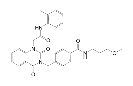 4-[(2,4-dioxo-1-[2-oxo-2-(2-toluidino)ethyl]-1,4-dihydro-3(2H)-quinazolinyl)methyl]-N-(3-methoxypropyl)benzamide