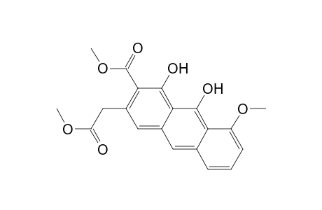 2-Anthraceneacetic acid, 4,10-dihydroxy-5-methoxy-3-(methoxycarbonyl)-, methyl ester
