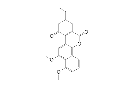 1,12-DIMETHOXY-8-ETHYL-10-OXO-7,8,9,10-TETRAHYDRO-6H-BENZO-[D]-NAPHTHO-[1,2-B]-PYRAN-6-ONE