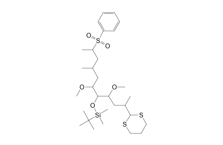 2-(Phenylsulfonyl)-4-methyl-6,8-dimethoxy-7-[(tert-butyldimethylsilyl)oxy]-10-(1,3-dithian-2-yl)undecane