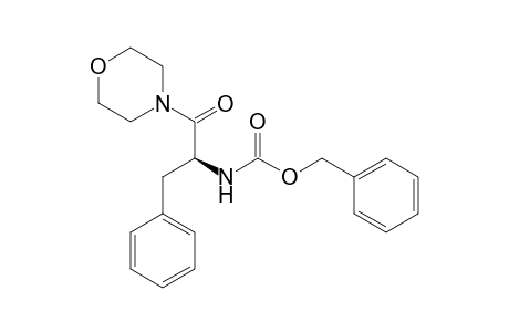 (phenylmethyl) N-[(2S)-1-morpholin-4-yl-1-oxidanylidene-3-phenyl-propan-2-yl]carbamate