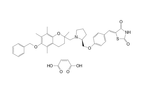 5-[4-[N-[(2R/S)-(6-Benzyloxy-2,5,7,8-tetramethylchroman-2-ylmethyl)-(2S)-pyrrolidine-2-methoxy]phenylmethylene]thiazolidine-2,4-dione Maleate