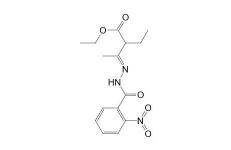 Butyric acid, 2-ethyl-3-[(2-nitrobenzoyl)hydrazono]-, ethyl ester