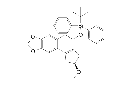 (R)-tert-butyl(2-(6-(4-methoxycyclopent-1-enyl)benzo[d][1,3]dioxol-5-yl)ethoxy)diphenylsilane
