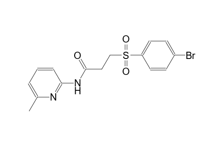 propanamide, 3-[(4-bromophenyl)sulfonyl]-N-(6-methyl-2-pyridinyl)-