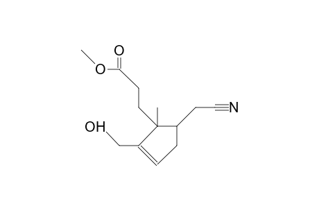 1a-(2-Methoxycarbonyl-ethyl)-2b-cyanomethyl-5-hydroxymethyl-1b-methyl-4-cyclopentene