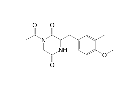 1-Acetyl-3-(4-methoxy-3-methylphenylmethyl)-2,5-piperazinedione