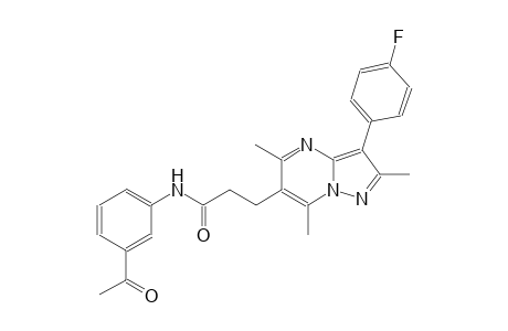pyrazolo[1,5-a]pyrimidine-6-propanamide, N-(3-acetylphenyl)-3-(4-fluorophenyl)-2,5,7-trimethyl-