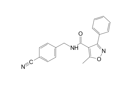 N-(p-cyanobenzyl)-5-methyl-3-phenyl-4-isoxazolecarboxamide