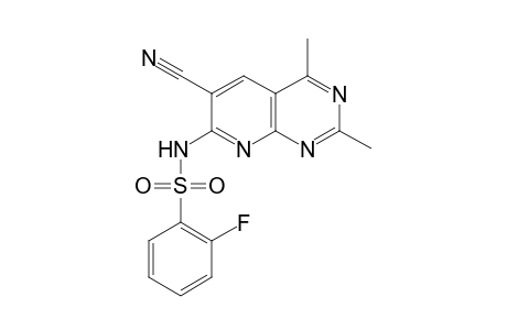 Benzenesulfonamide, N-(6-cyano-2,4-dimethylpyrido[2,3-d]pyrimidin-7-yl)-2-fluoro-