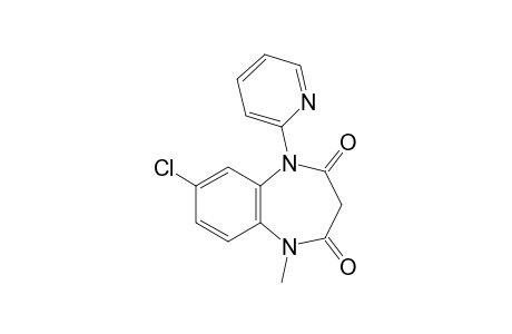 7-chloro-1-methyl-5-(2-pyridyl)-1H-1,5-benzodiazepine-2,4(3H,5H) dione