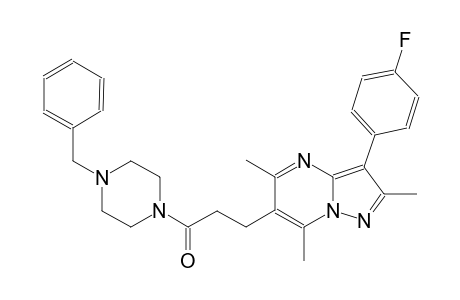 pyrazolo[1,5-a]pyrimidine, 3-(4-fluorophenyl)-2,5,7-trimethyl-6-[3-oxo-3-[4-(phenylmethyl)-1-piperazinyl]propyl]-