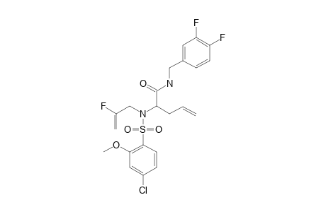 2-[(5-CHLORO-2-METHOXYPHENYL)-SULFONYL-(2-FLUOROALLYL)-AMINO]-N-(3,4-DIFLUOROBENZYL)-4-PENTENAMIDE