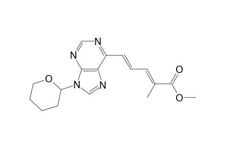 (2E,4E)-2-methyl-5-(9-tetrahydropyran-2-ylpurin-6-yl)penta-2,4-dienoic acid methyl ester