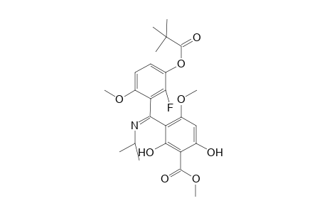 2,4-Dihydroxy-6,6'-dimethoxy-2'-fluoro-3-(methoxycarbonyl)-3'-(pivaloyloxy)-benzophenone-N-(2"-methylethyl)ketimine