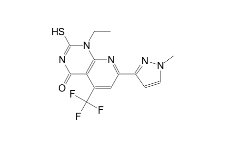 pyrido[2,3-d]pyrimidin-4(1H)-one, 1-ethyl-2-mercapto-7-(1-methyl-1H-pyrazol-3-yl)-5-(trifluoromethyl)-