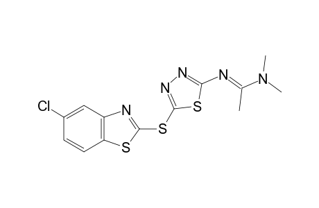 N'-{5-[(5-chloro-2-benzothiazolyl)thio]-1,3,4-thiadiazol-2-yl}-N,N-dimethylacetamidine