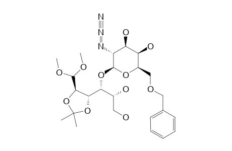 4-O-(2-AZIDO-6-O-BENZYL-2-DEOXY-BETA-D-GALACTOPYRANOSYL)-2,3-O-ISOPROPYLIDENE-ALDEHYDO-D-GLUCOSE-DIMETHYL-ACETAL