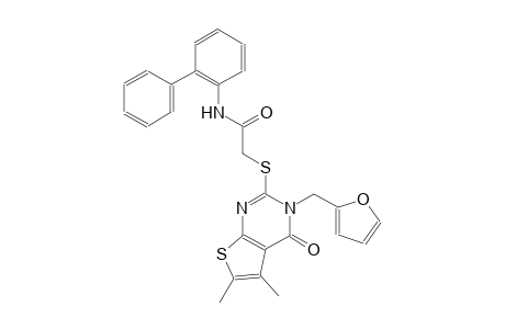 N-[1,1'-biphenyl]-2-yl-2-{[3-(2-furylmethyl)-5,6-dimethyl-4-oxo-3,4-dihydrothieno[2,3-d]pyrimidin-2-yl]sulfanyl}acetamide