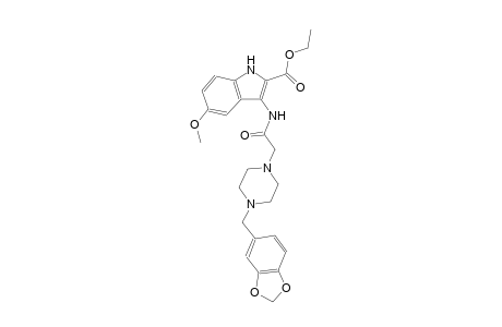 ethyl 3-({[4-(1,3-benzodioxol-5-ylmethyl)-1-piperazinyl]acetyl}amino)-5-methoxy-1H-indole-2-carboxylate