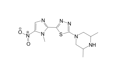 2-(3,5-Dimethylpiperazin-1-yl)-5-(1-methyl-5-nitro-1H-imidazol-2-yl)-1,3,4-thiadiazole