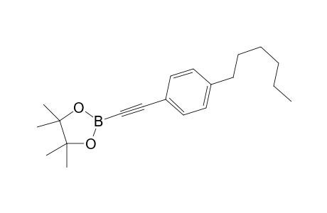 2-((4-hexylphenyl)ethynyl)-4,4,5,5-tetramethyl-1,3,2-dioxaborolane