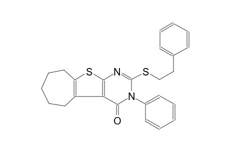 4H-cyclohepta[4,5]thieno[2,3-d]pyrimidin-4-one, 3,5,6,7,8,9-hexahydro-3-phenyl-2-[(2-phenylethyl)thio]-