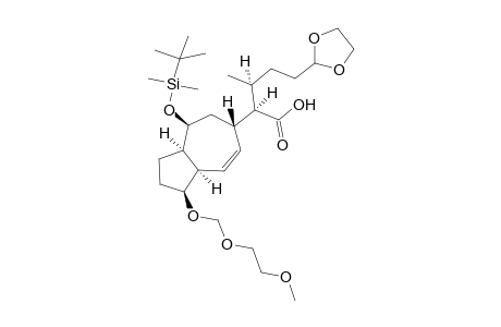 (2R,3S)-2-[(1S,3aR,4S,6S,8aR)-4-[tert-butyl(dimethyl)silyl]oxy-1-(2-methoxyethoxymethoxy)-1,2,3,3a,4,5,6,8a-octahydroazulen-6-yl]-5-(1,3-dioxolan-2-yl)-3-methyl-pentanoic acid