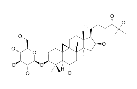 HUANGQIYENIN-B;3-O-BETA-D-GLUCOPYRANOSYL-(24S)-16-BETA,24,25-TRIHYDROXY-CYCLOLANOST-6-ONE