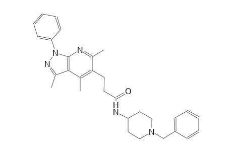 1H-pyrazolo[3,4-b]pyridine-5-propanamide, 3,4,6-trimethyl-1-phenyl-N-[1-(phenylmethyl)-4-piperidinyl]-