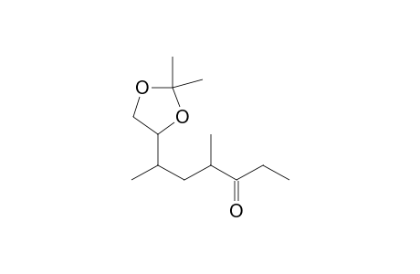 (2'RS,4SR)-2'-(2,2-Dimethyl-1,3-dioxacyclopent-4-yl)-4'-.eta.-methylhept-5'-one