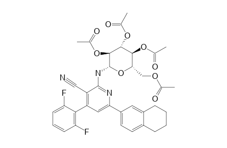 4-(2,6-DIFLUOROPHENYL)-6-(1,2,3,4-TETRAHYDRONAPHTHALEN-6-YL)-2-(2',3',4',6'-TETRA-O-ACETYL-BETA-D-GLUCOPYRANOSYL-IMINO)-PYRIDINE-3-CARBONITRILE