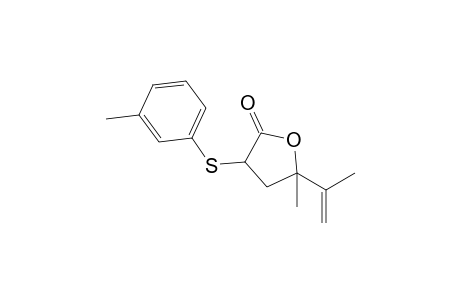 5-isopropenyl-5-methyl-3-(m-tolylsulfanyl)tetrahydrofuran-2-one