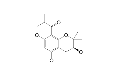 HELINIVENE-C;8-(2-METHYLPROPANONE)-3S,5,7-TRIHYDROXYL-2,2-DIMETHOXYCHROMANE