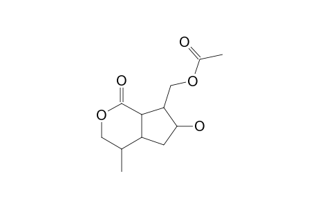 (4-R,5-R,7-S,8-S,9-S)-HYDROXY-8-ACETOXYMETHYL-4-METHYL-PERHYDROCYCLOPENTA-[C]-PYRAN-1-ONE