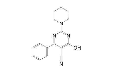 4-hydroxy-6-phenyl-2-(1-piperidinyl)-5-pyrimidinecarbonitrile