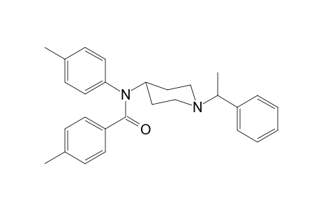 4-methyl-N-4-methylphenyl-N-[1-(1-phenylethyl)piperidin-4-yl]benzamide
