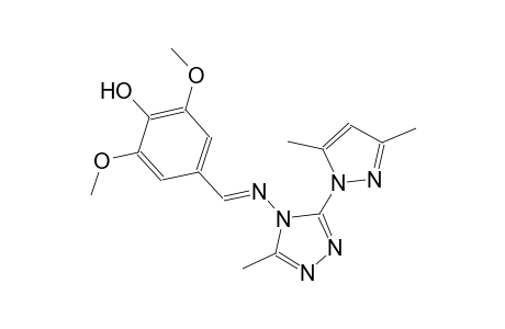 4-((E)-{[3-(3,5-dimethyl-1H-pyrazol-1-yl)-5-methyl-4H-1,2,4-triazol-4-yl]imino}methyl)-2,6-dimethoxyphenol