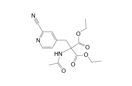 Propanedioic acid, (acetylamino)[(2-cyano-4-pyridinyl)methyl]-, diethyl ester